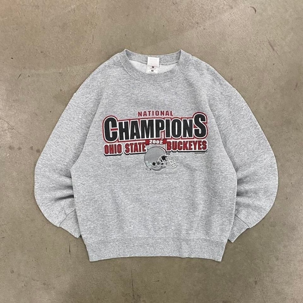 Vintage Ohio State‎ Buckeyes 2002 National Champions College Football Crewneck M
